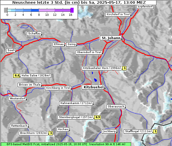 Neuschnee, 17. 5. 2025
