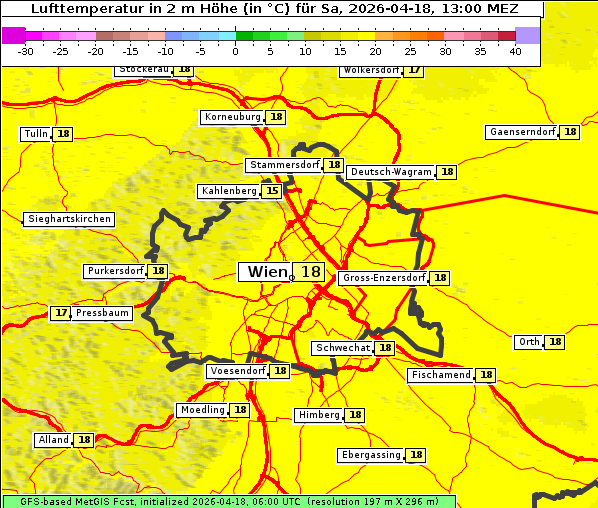 Temperatur, 18. 4. 2026