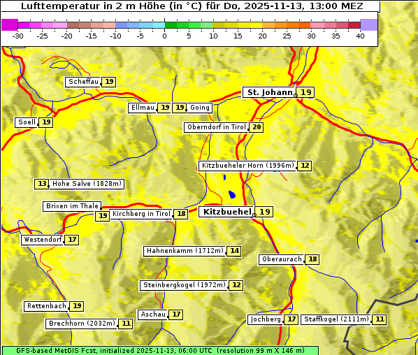 Temperatur, 13. 11. 2025