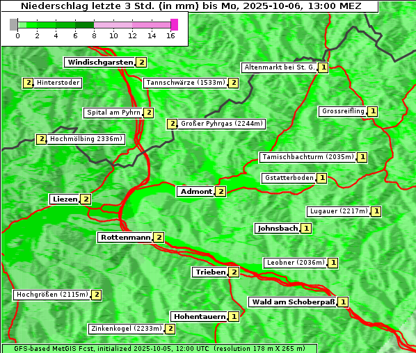 Niederschlag, 6. 10. 2025