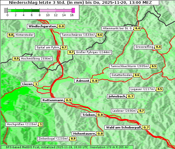 Niederschlag, 20. 11. 2025