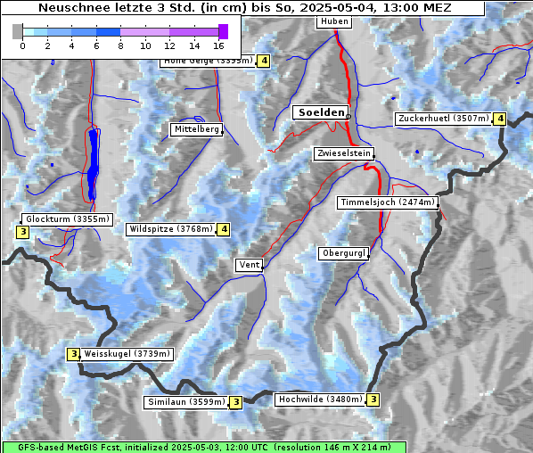 Neuschnee, 4. 5. 2025