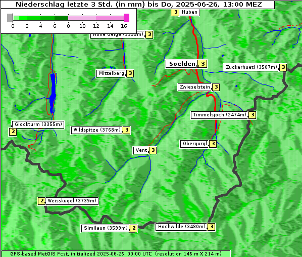 Niederschlag, 26. 6. 2025