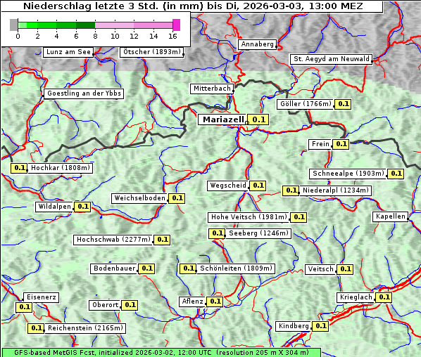 Niederschlag, 3. 3. 2026