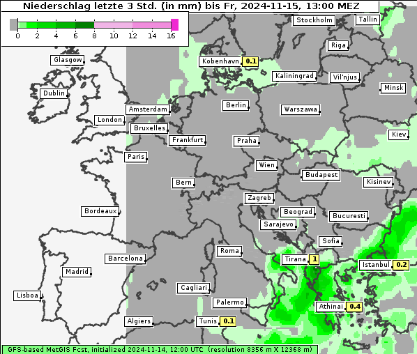 Niederschlag, 15. 11. 2024