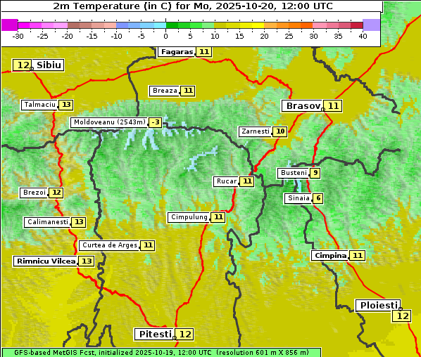 Temperatur, 20. 10. 2025