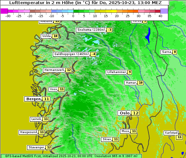 Temperatur, 23. 10. 2025