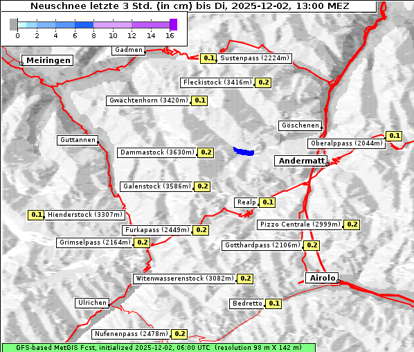 Neuschnee, 2. 12. 2025