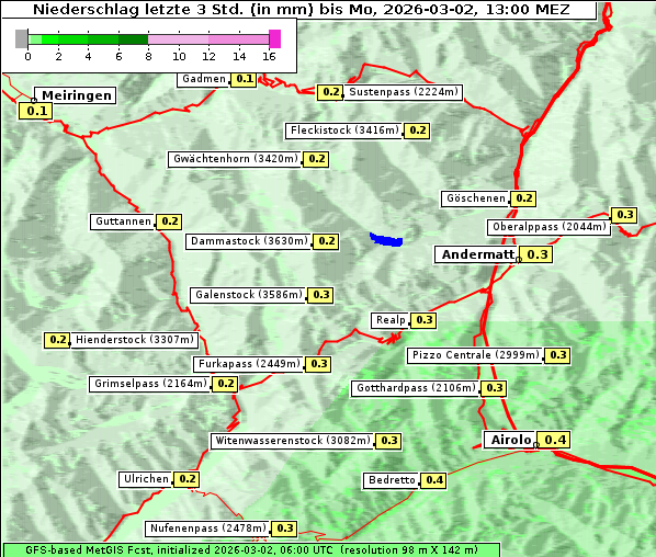 Niederschlag, 2. 3. 2026