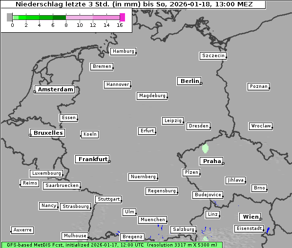 Niederschlag, 18. 1. 2026