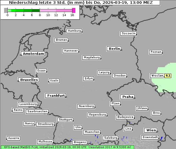 Niederschlag, 19. 3. 2026