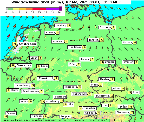 Wind, 1. 9. 2025