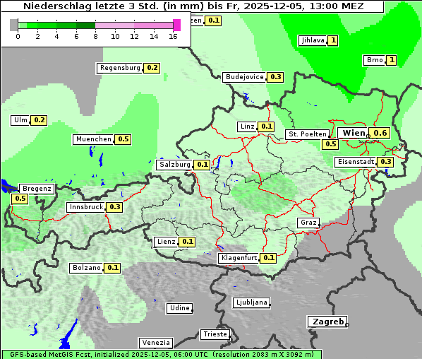 Niederschlag, 5. 12. 2025