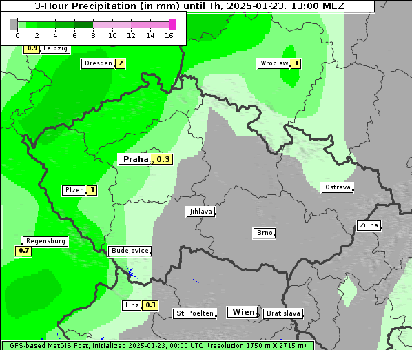 Niederschlag, 23. 1. 2025