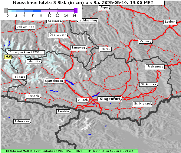 Neuschnee, 10. 5. 2025