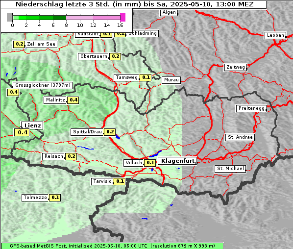 Niederschlag, 10. 5. 2025