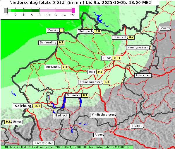 Niederschlag, 25. 10. 2025