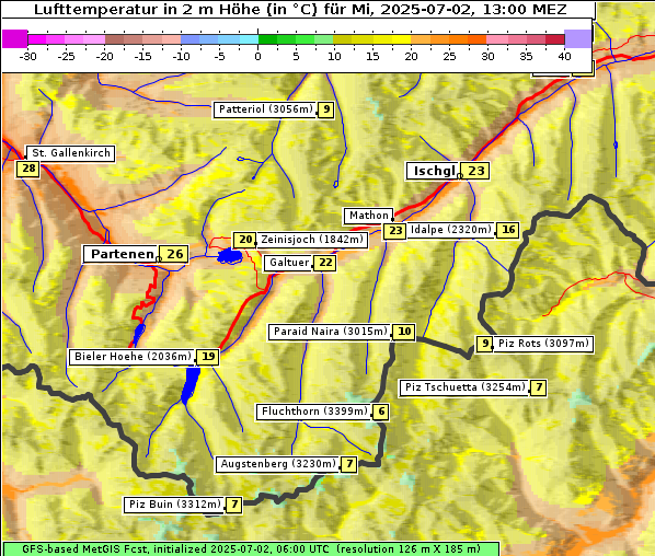 Temperatur, 2. 7. 2025