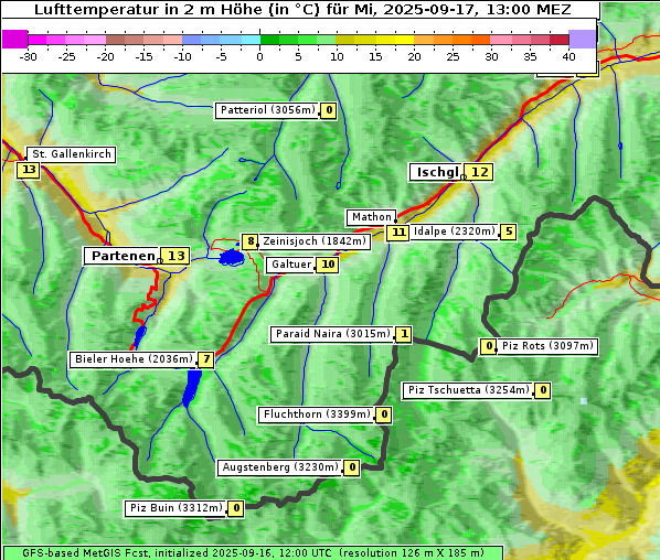 Temperatur, 17. 9. 2025