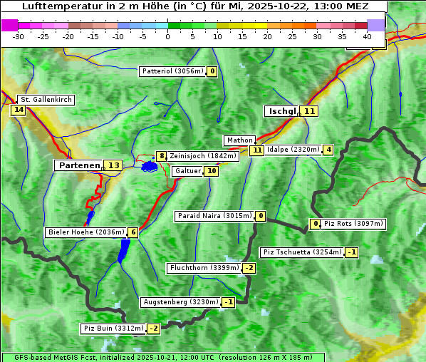 Temperatur, 22. 10. 2025