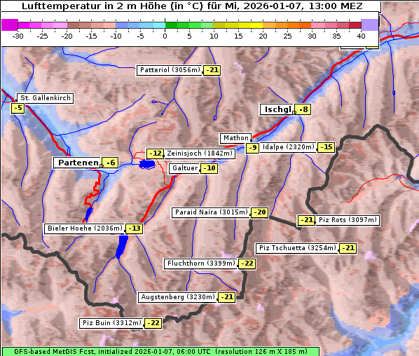 Temperatur, 7. 1. 2026
