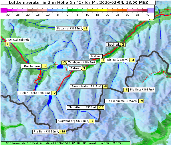 Temperatur, 4. 2. 2026