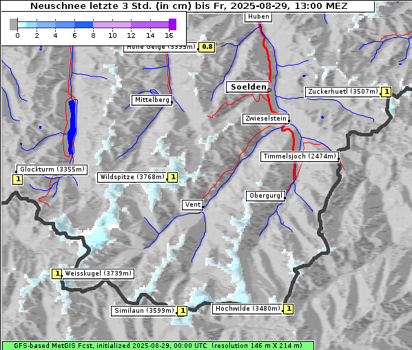 Neuschnee, 29. 8. 2025
