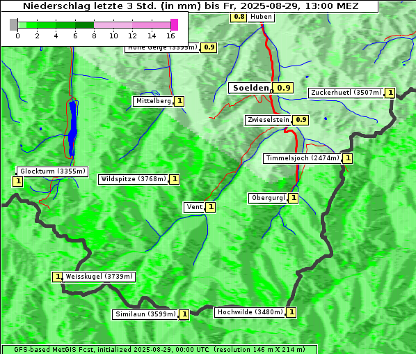 Niederschlag, 29. 8. 2025