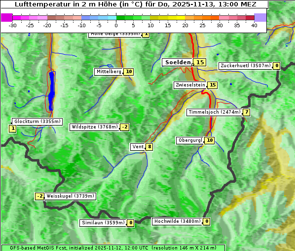 Temperatur, 13. 11. 2025