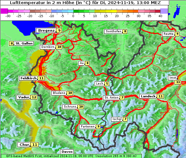 Temperatur, 19. 11. 2024