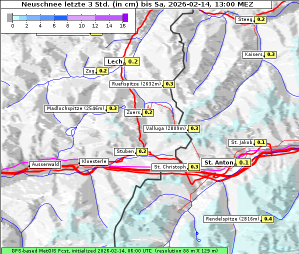 Neuschnee, 14. 2. 2026