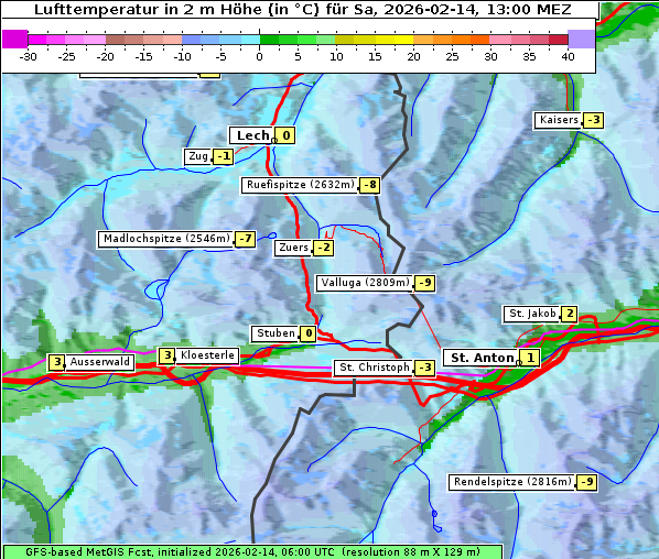 Temperatur, 14. 2. 2026