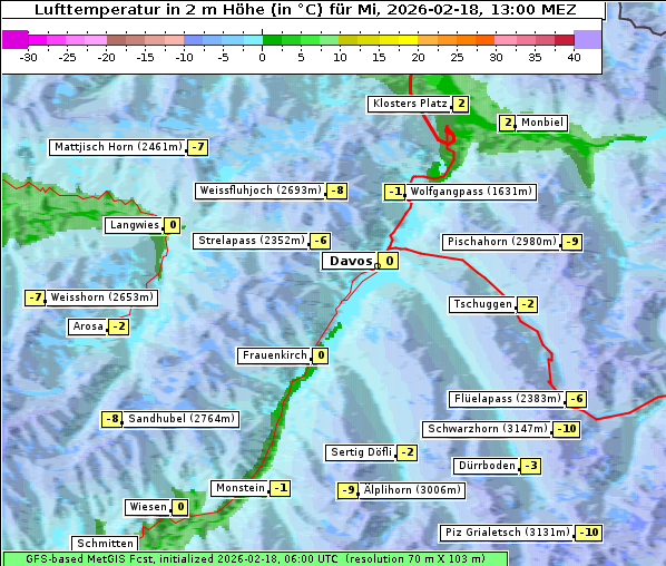 Temperatur, 18. 2. 2026