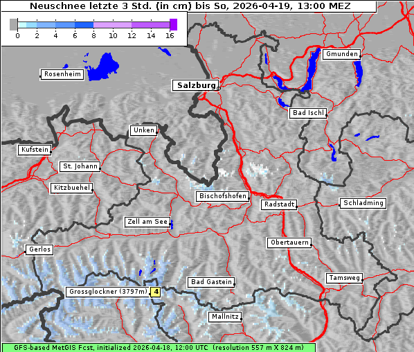 Neuschnee, 19. 4. 2026