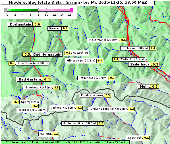 Niederschlag, 26. 11. 2025