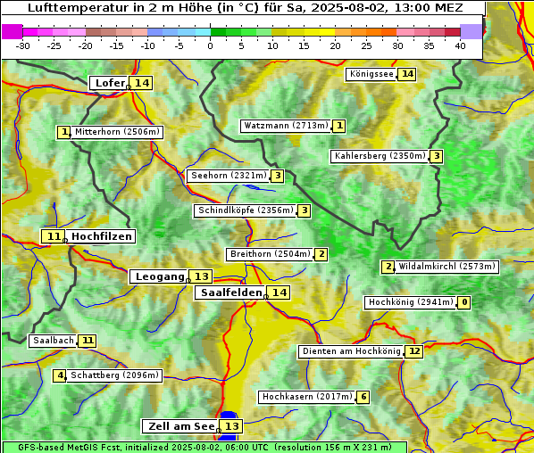 Temperatur, 2. 8. 2025
