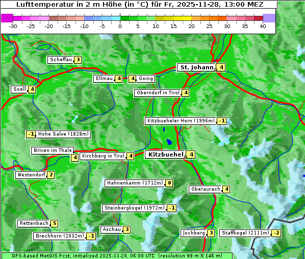 Temperatur, 28. 11. 2025