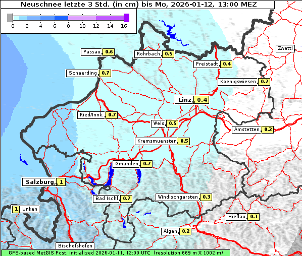 Neuschnee, 12. 1. 2026