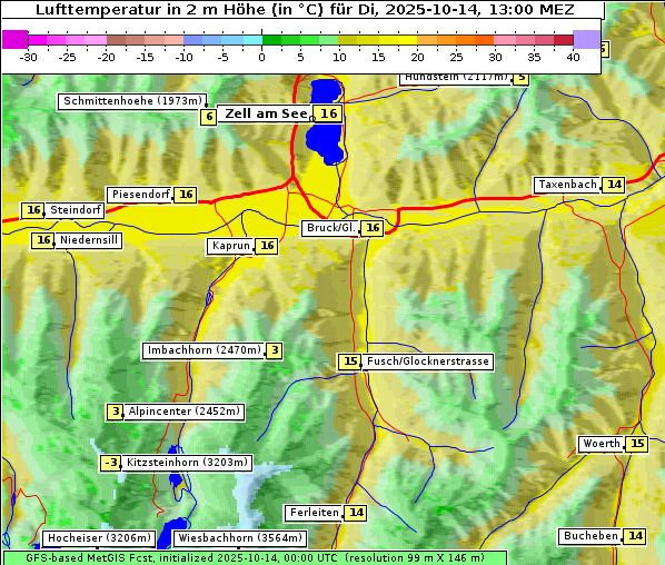 Temperatur, 14. 10. 2025