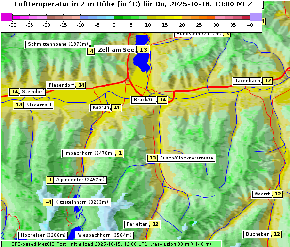 Temperatur, 16. 10. 2025