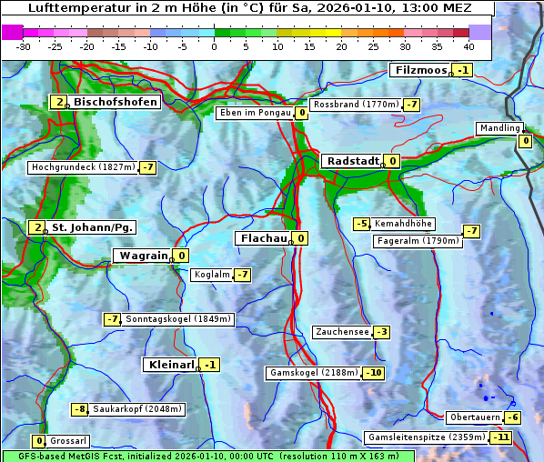 Temperatur, 10. 1. 2026
