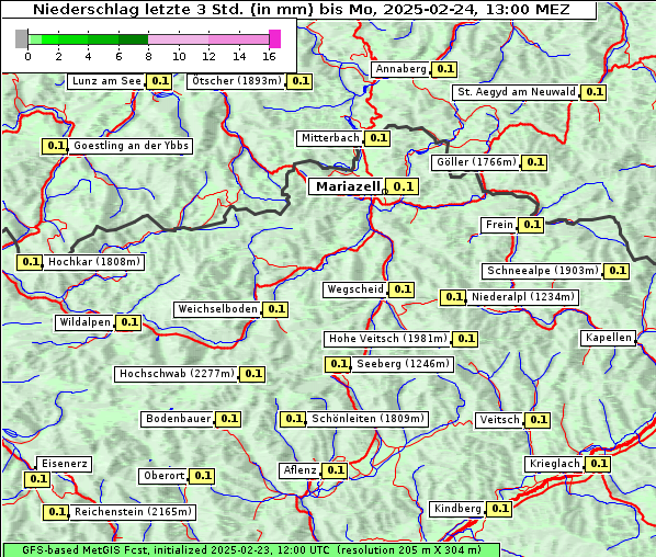 Niederschlag, 24. 2. 2025