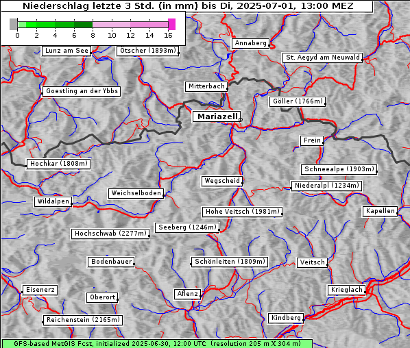 Niederschlag, 1. 7. 2025