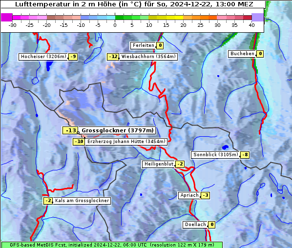 Temperatur, 22. 12. 2024