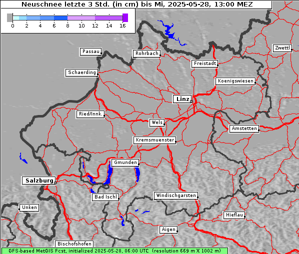 Neuschnee, 28. 5. 2025