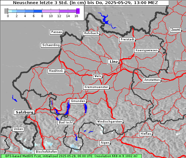 Neuschnee, 29. 5. 2025