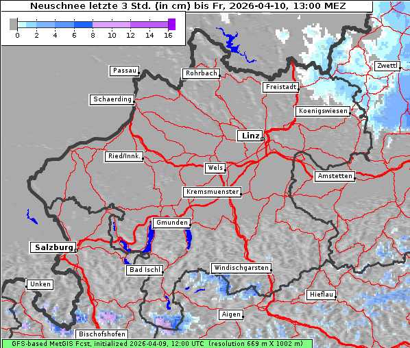 Neuschnee, 10. 4. 2026