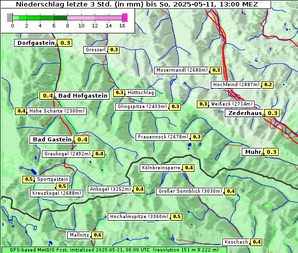 Niederschlag, 11. 5. 2025