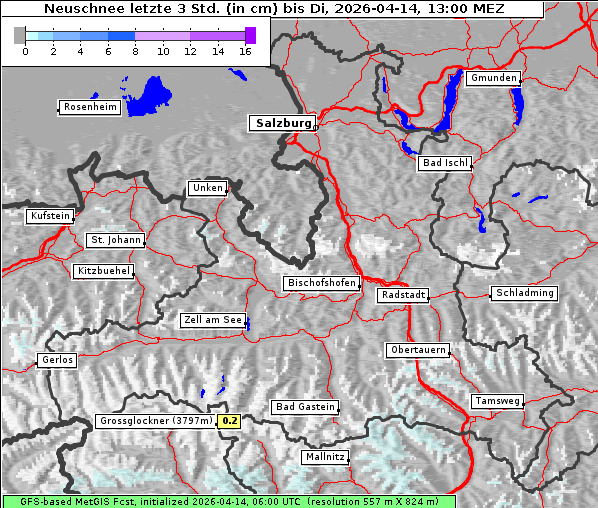 Neuschnee, 14. 4. 2026