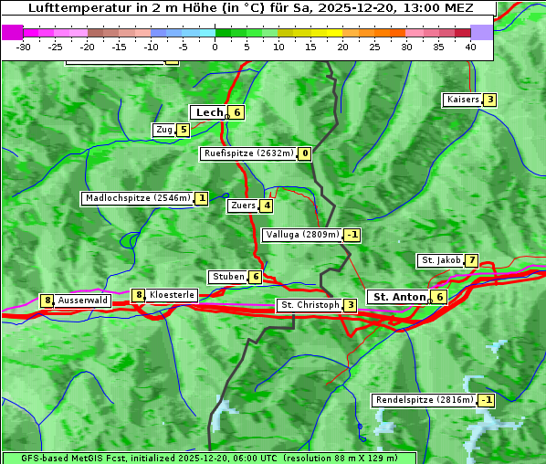 Temperatur, 20. 12. 2025